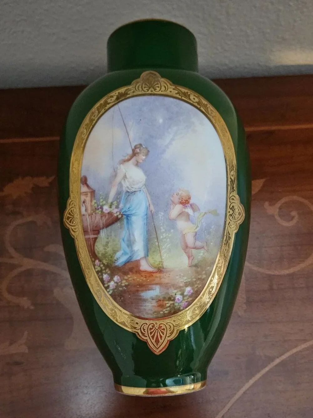 RARE ANTIQUE W.G. & Co William Guerin Limoges FRENCH PORCELAIN HANDPAINTED Vase